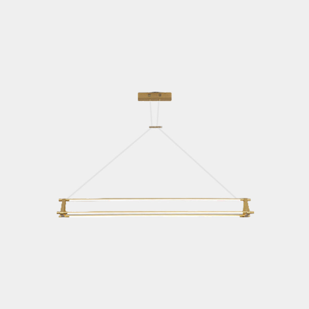 Pendant Light Modern Brass Long Bar Linear LED, Gold
