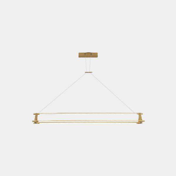 Pendant Light Modern Brass Long Bar Linear LED, Gold