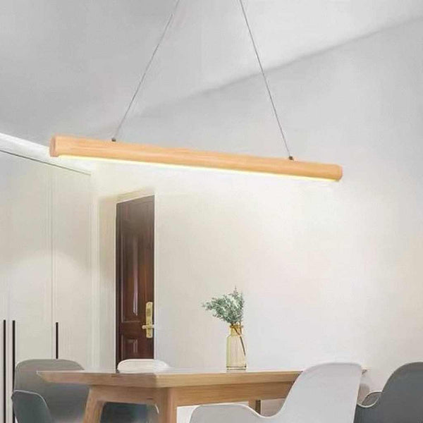 Pendant Light Nordic Linear Solid Wood LED