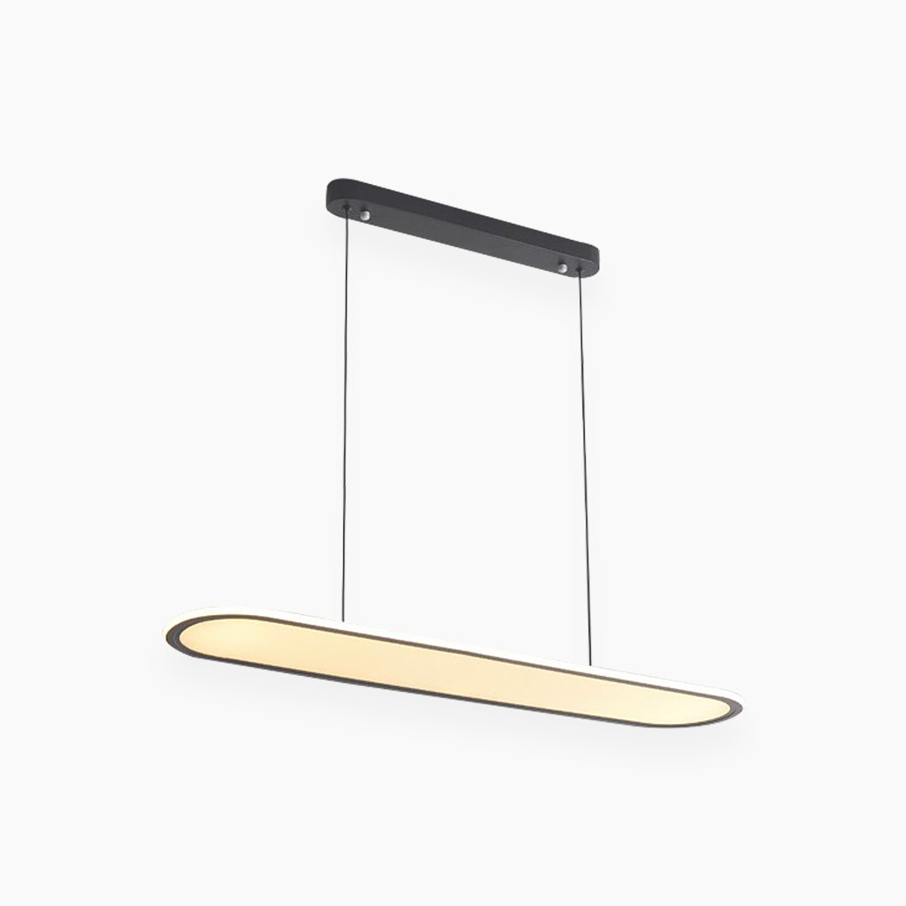 Pendant Light Modern Minimalist Oval Rectangle Bright LED, Black / White