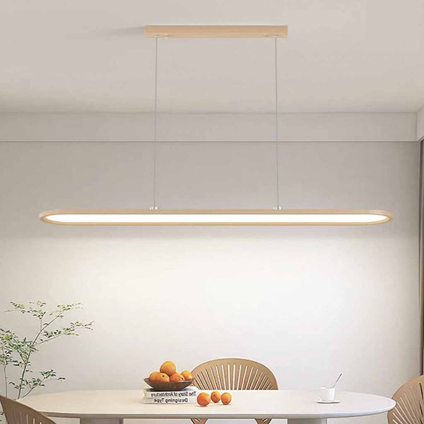 Pendant Light Modern Rounded Rectangle Linear LED Dimmable