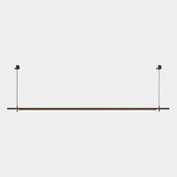 Pendant Light Slim Linear LED with Hanging Rods, Black