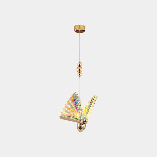 Pendant Light Small Modern Gold Acrylic Butterfly LED