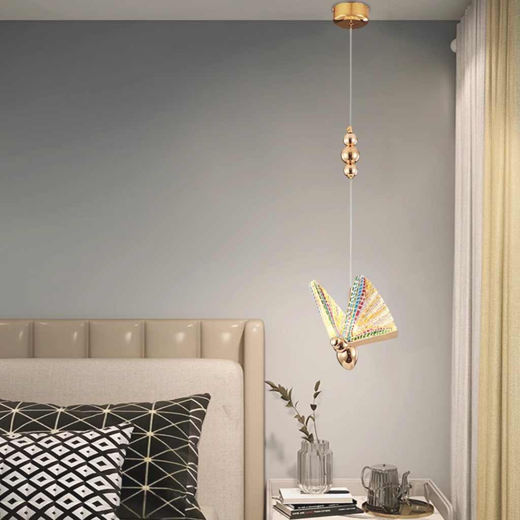 Pendant Light Small Modern Gold Acrylic Butterfly LED