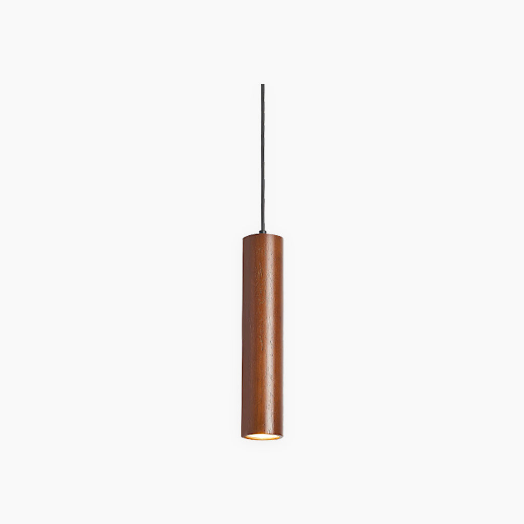 Pendant Light Spotlight Unique Cylinder Tube, Wood