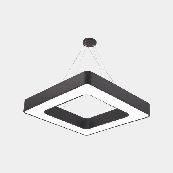 Pendant Light Square LED for Gym / Office, Black