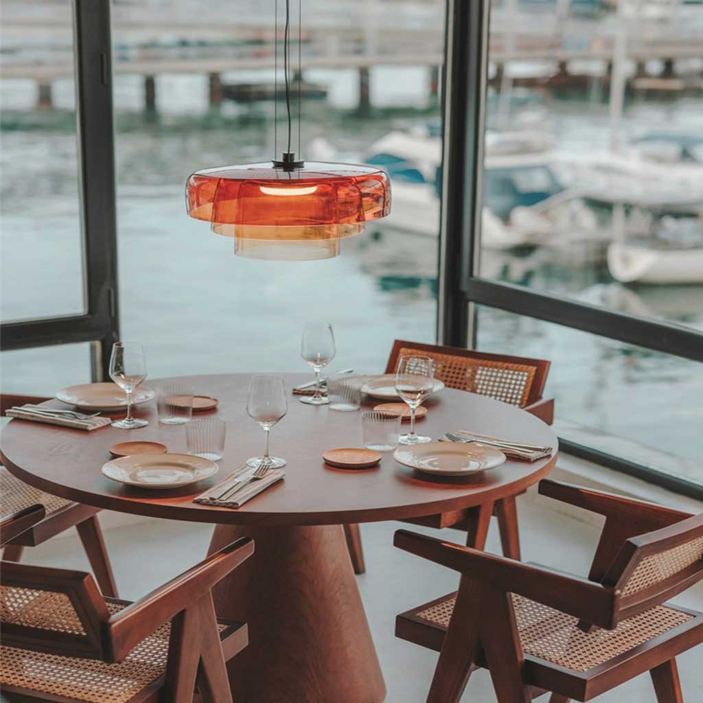 Pendant Light Nordic Tiered Colorful Glass LED