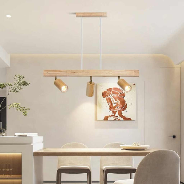 Pendant Track Light Spotlight Linear Wood LED
