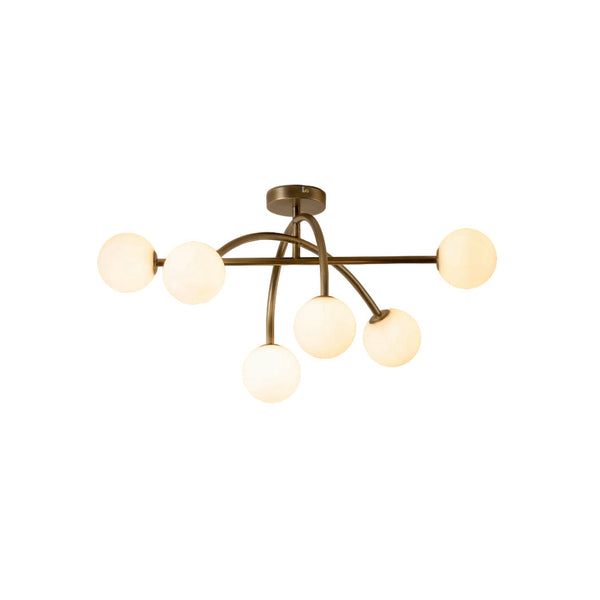 Sythael Brass Glass Ceiling Lamp
