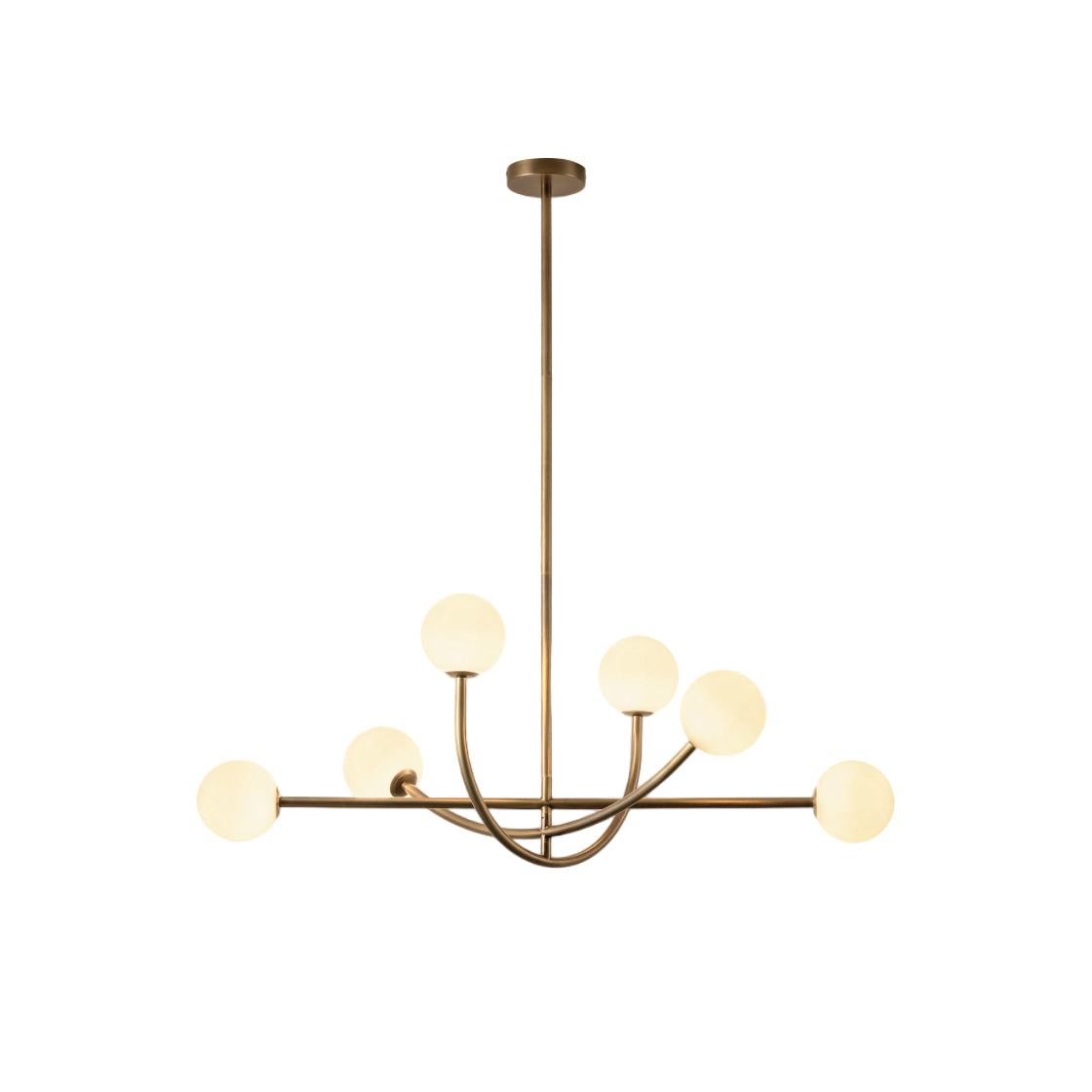 Ilvelia Brass Glass Chandelier