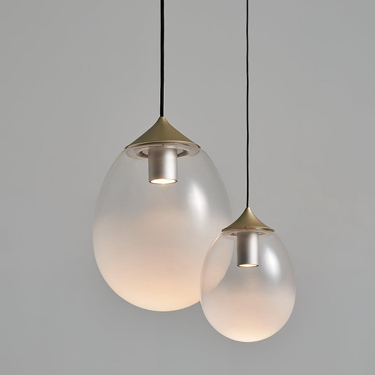 Modern Stacked Conical Alabaster Pendant Light