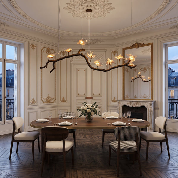 Dovemere Branch Bird Linear Chandelier