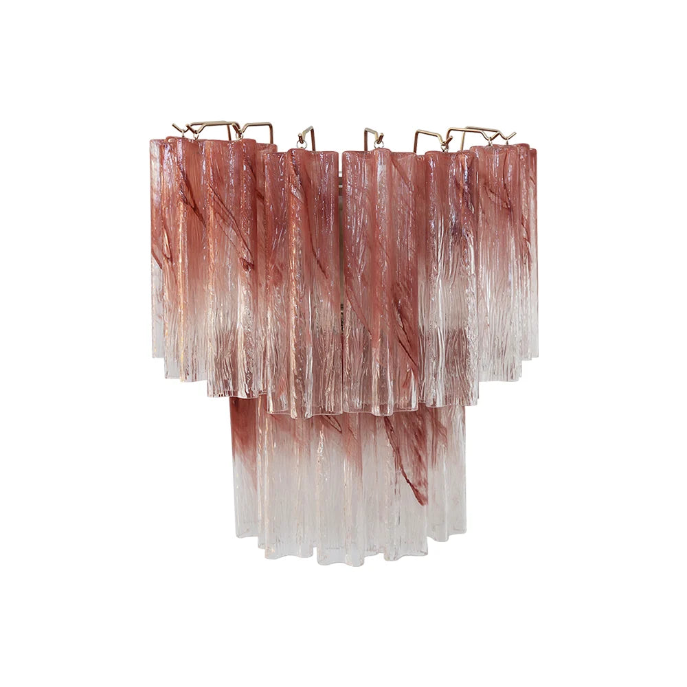 Pink Glass Tube Wall Sconces