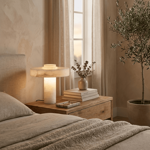 Plinth Alabaster Table Lamp