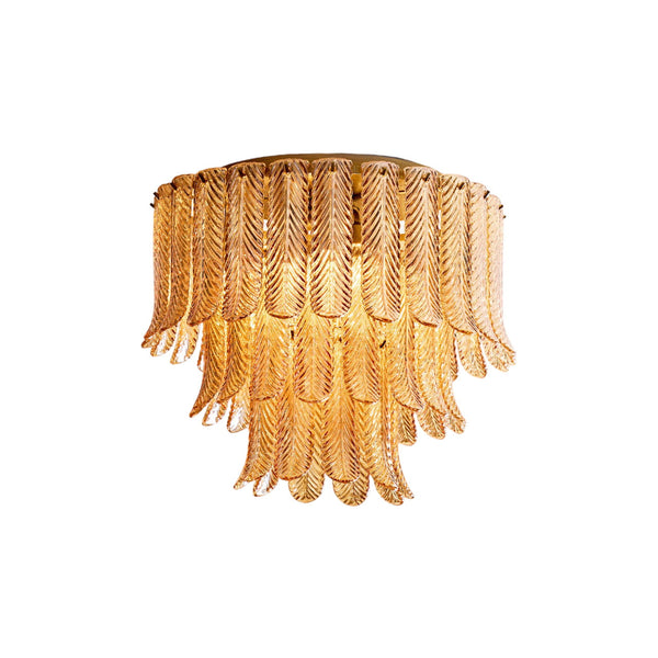 Vosolara Postmodern Luxury Brass Glass Ceiling Light