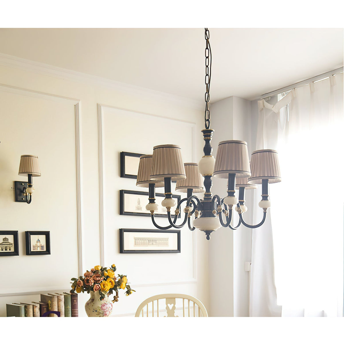 Ivenen Postmodern Luxury Brass Jade Chandelier