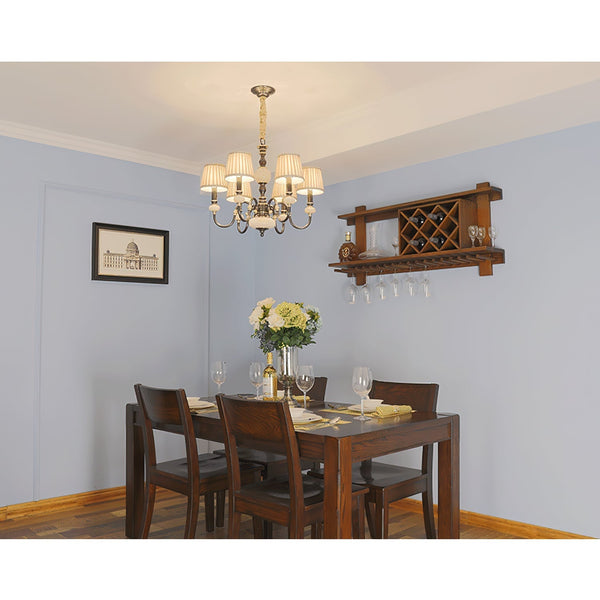 Ivenen Postmodern Luxury Brass Jade Chandelier