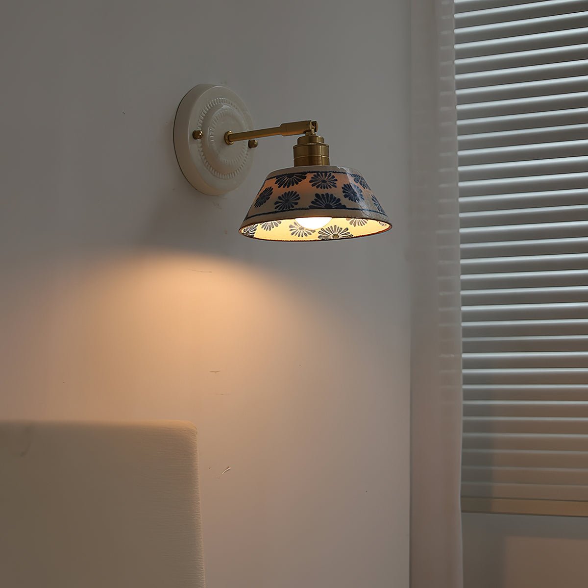 Porcelain Indigo Wall Lamp