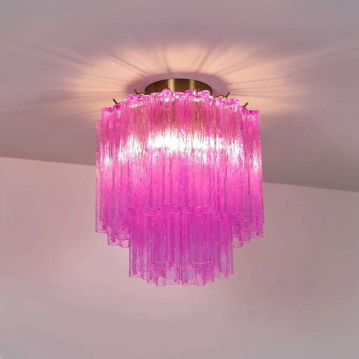 Purple Glass Tubes Ceiling Lamp