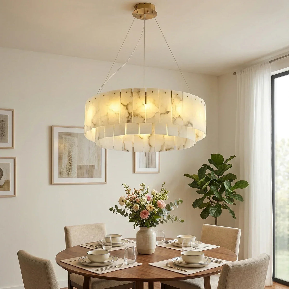 Rock Alabaster Chandelier