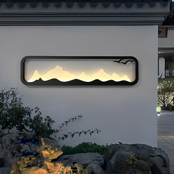 Norisaya Rectangular Scenery Outdoor Wall Lamp