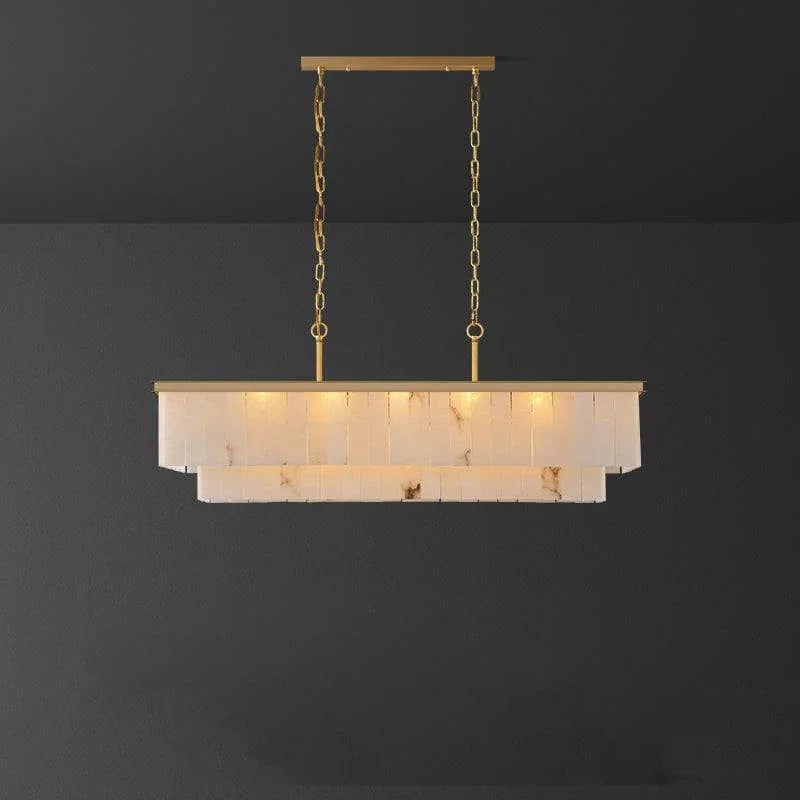 Rectangular Alabaster Chandelier