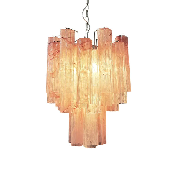 Red Glass Tube Chandelier