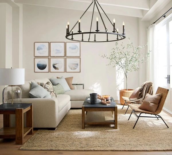 Remington Iron Round Chandelier