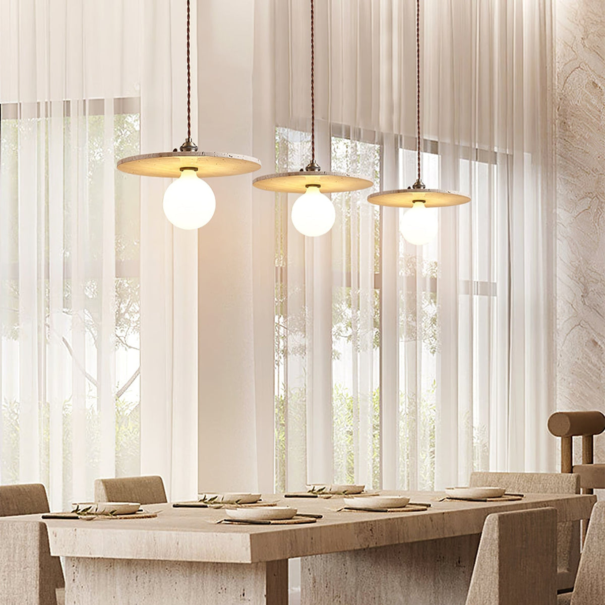 Renzo Travertine Pendant Light