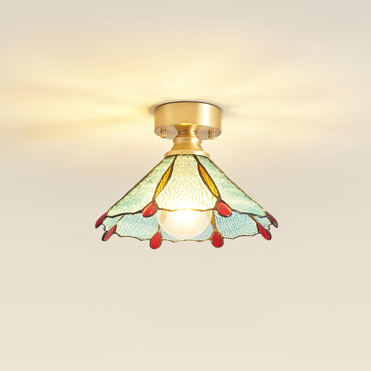 Civelle Tiffany Style Stained Glass Ceiling Light