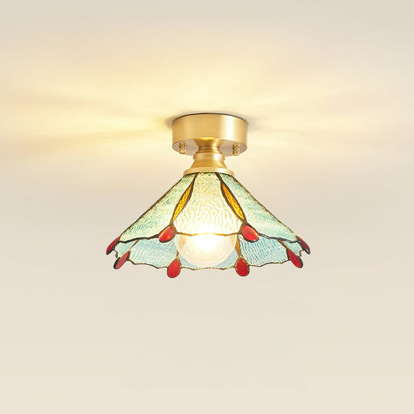 Civelle Tiffany Style Stained Glass Ceiling Light
