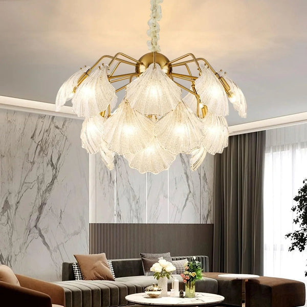 Ribbed Shell Chandelier