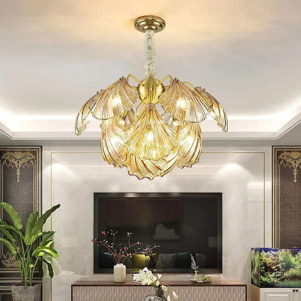 Ribbed Shell Chandelier