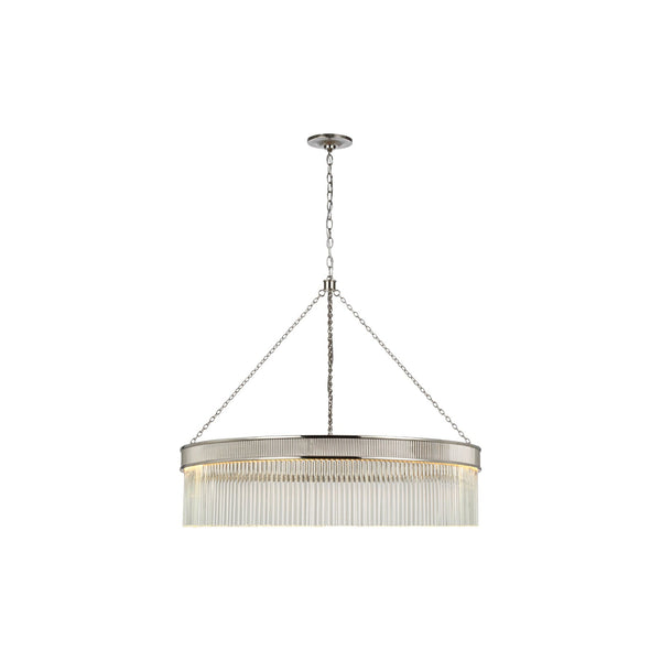 Ribbed Glass Ring Chandelier