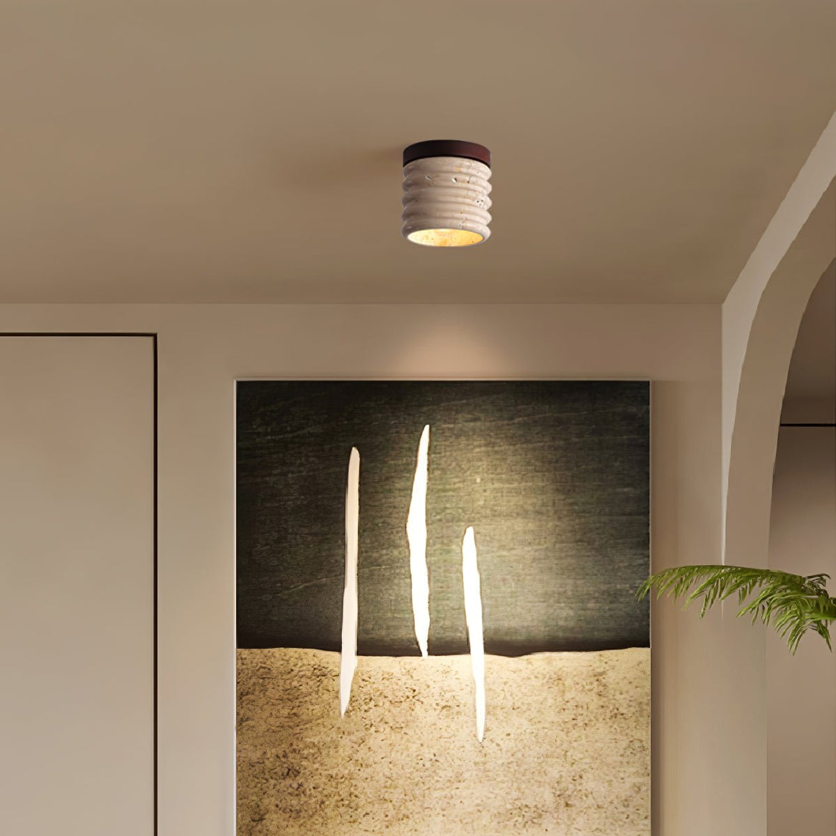 Travertine Vaarnii Ceiling Lamp