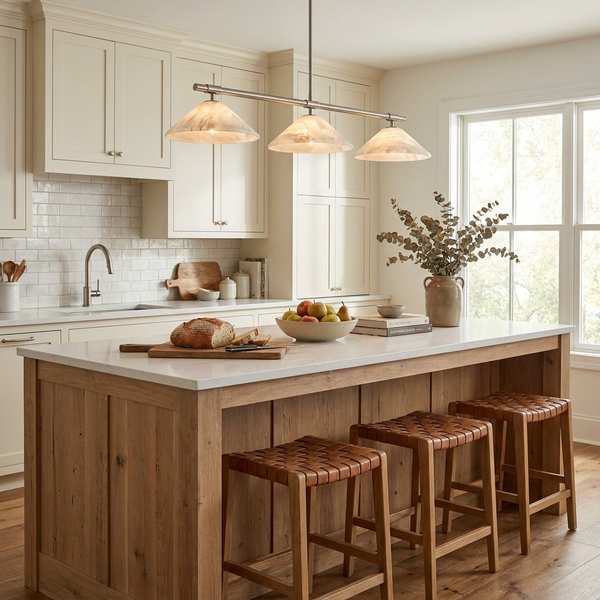 Ridgeline Alabaster Linear Chandelier