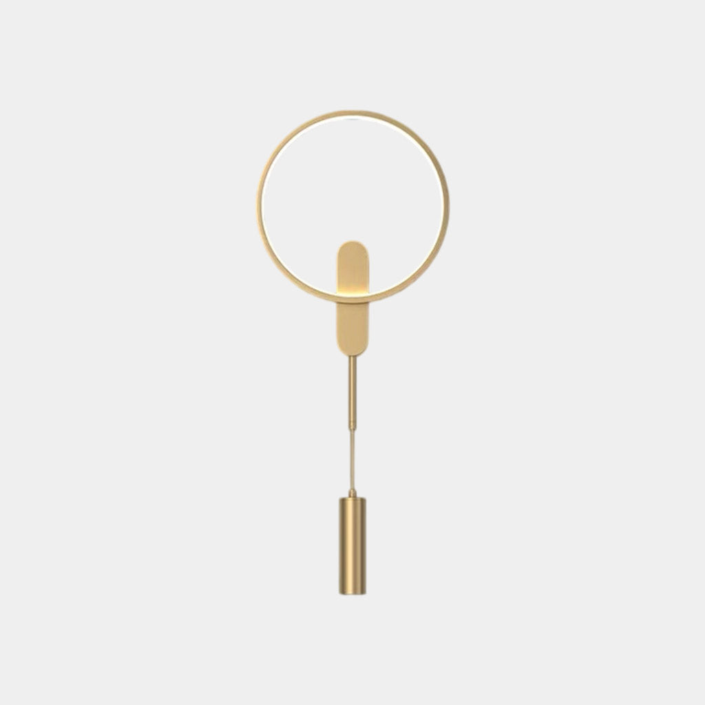 Ring Wall Sconce Light Modern Copper LED, Gold / Black