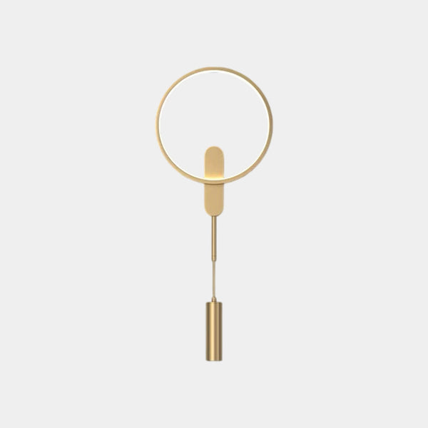 Ring Wall Sconce Light Modern Copper LED, Gold / Black