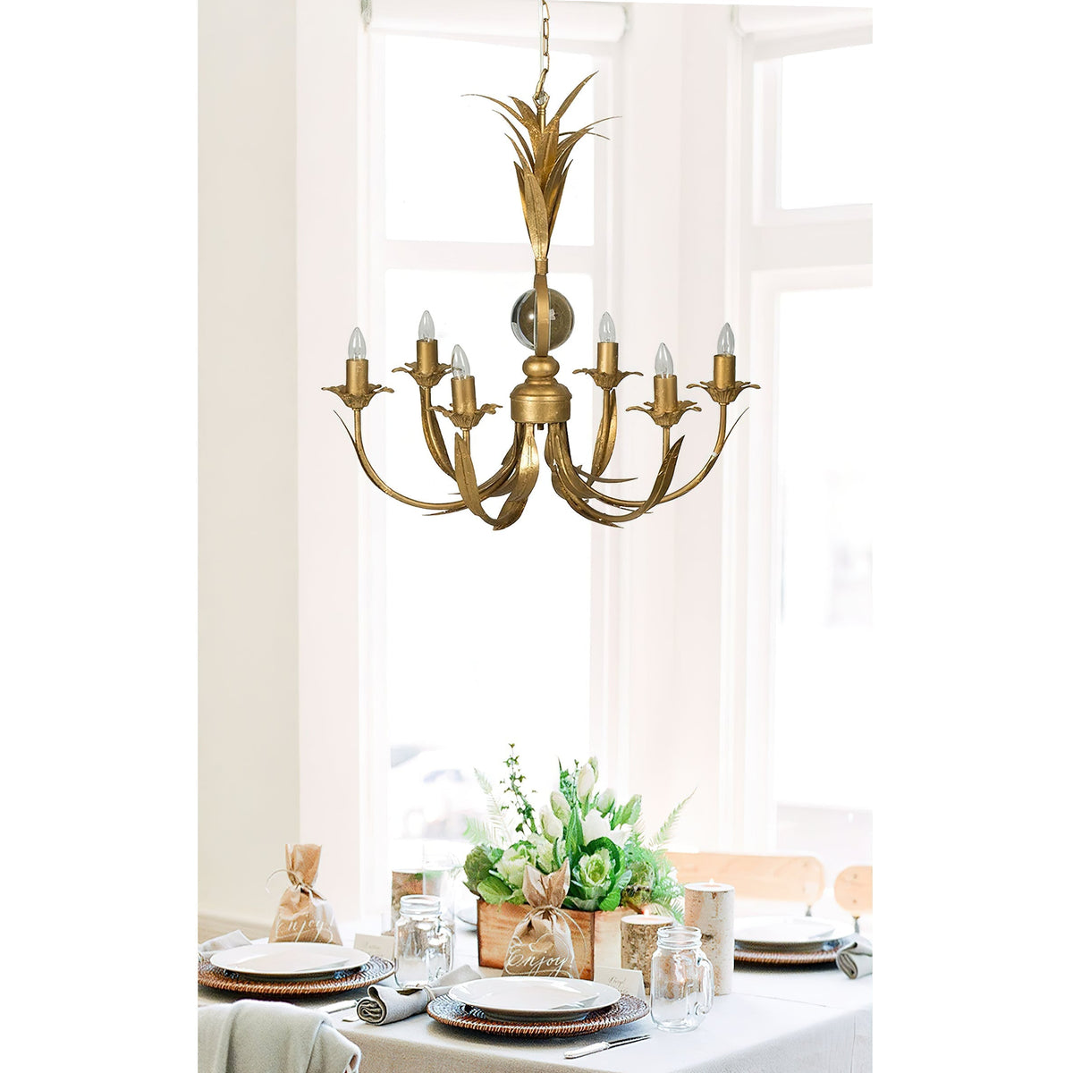 Zamarir Vintage Industrial 6-Light Chandelier