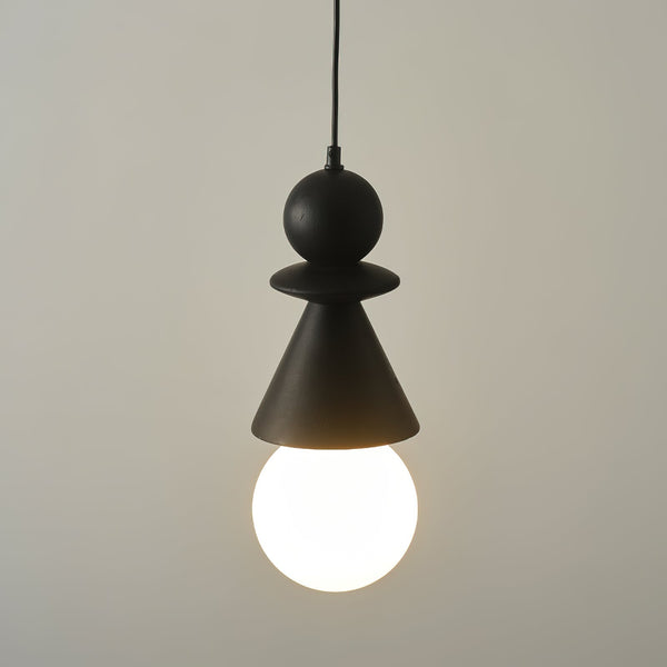 Aphais Rook Wooden Glass Pendant Lamp