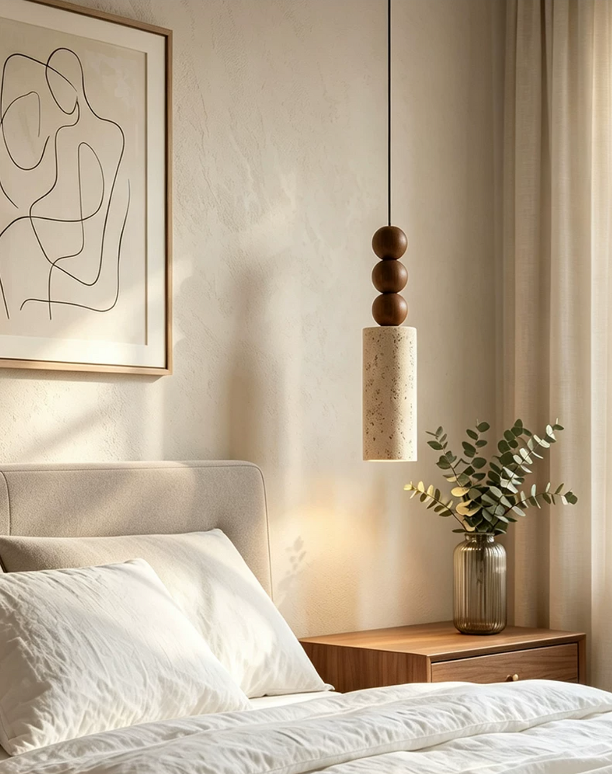 Rosary Bead Pendant Lamp