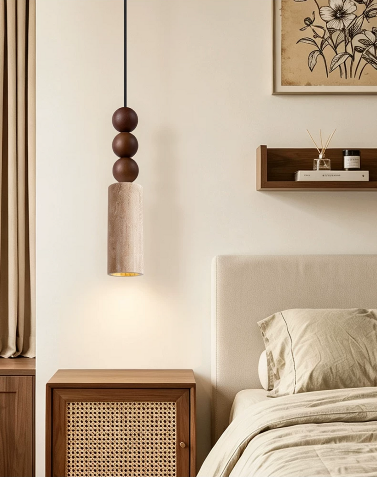 Rosary Bead Pendant Lamp