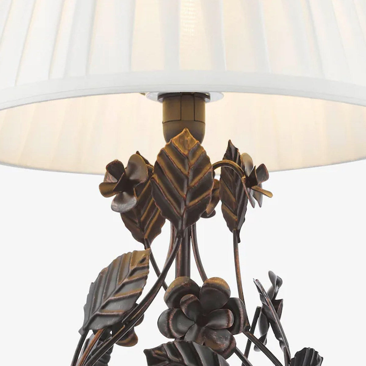 Rosaspina Wrought Iron Rose Table Lamp