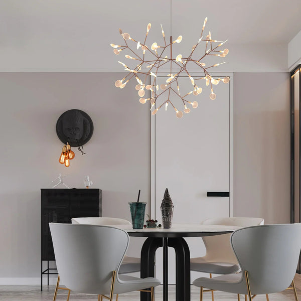 Nordic Firefly Chandelier Dimmable Metal for Dining Rooms