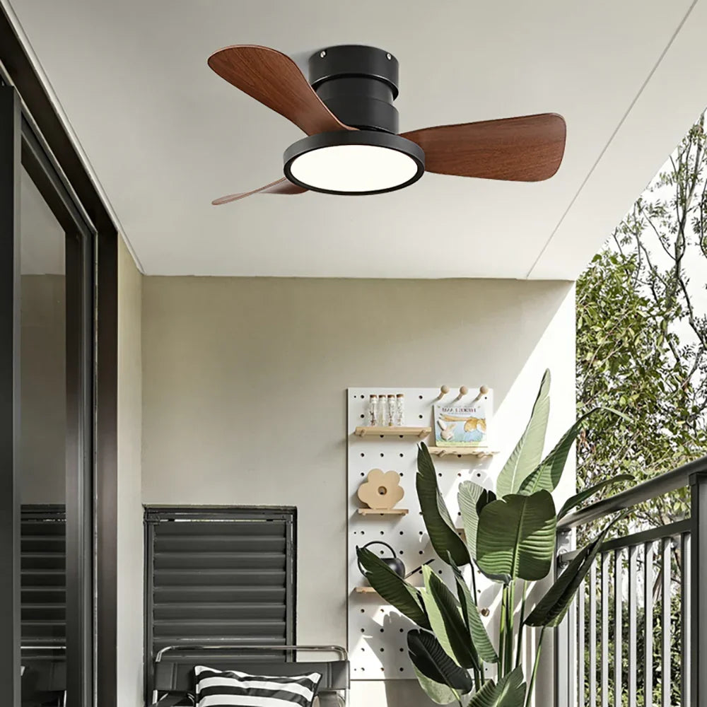 Round Acrylic Blade Ceiling Fan Light