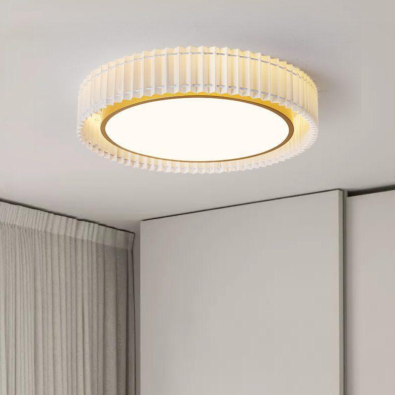 Round Pleated Ceiling Lamp