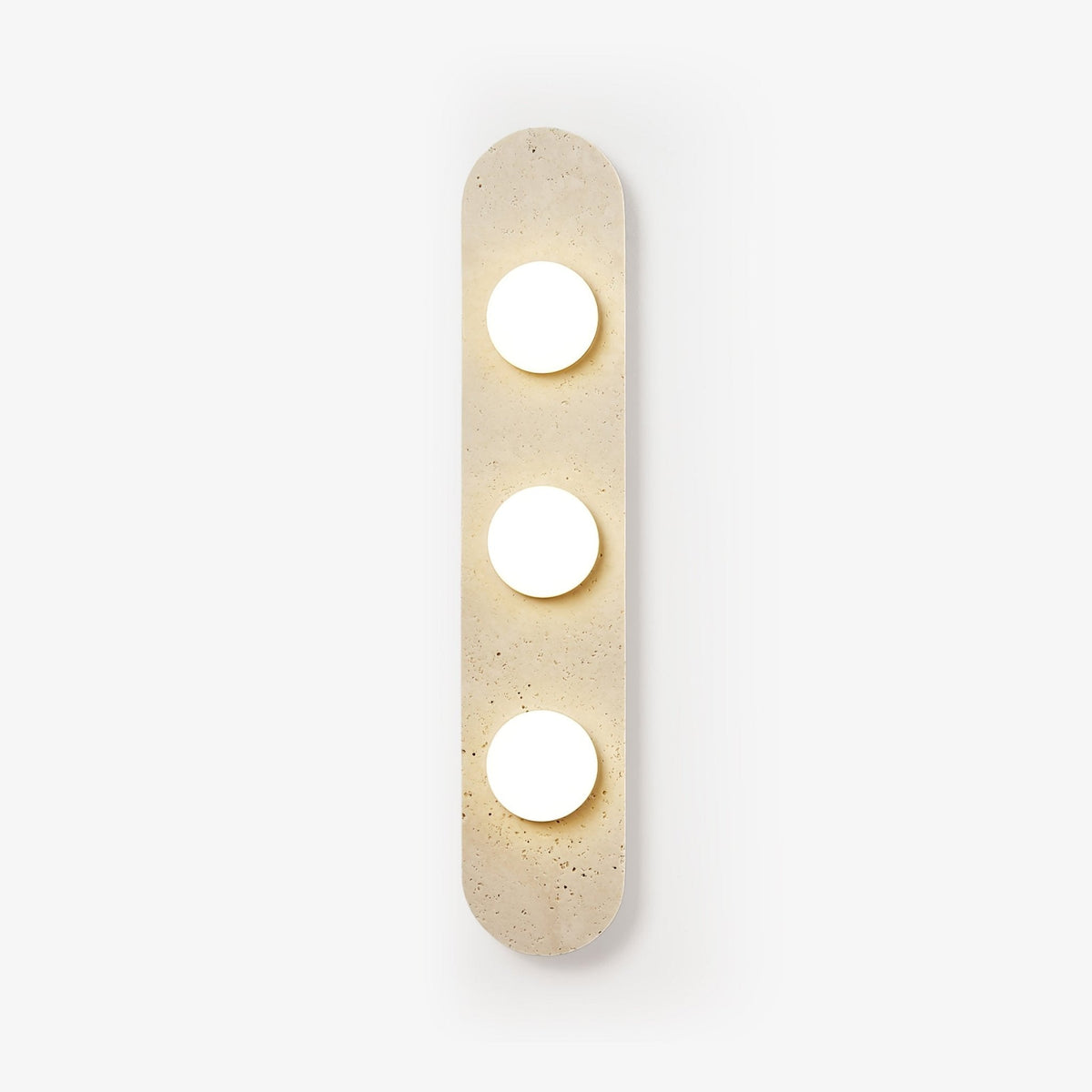 Travertine Oval Glass Wall Sconce
