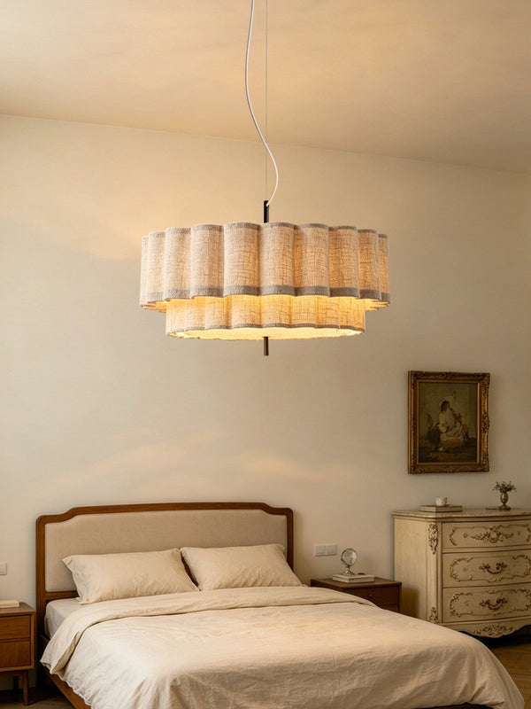 Rowan Fluted Fabric Pendant Lamp