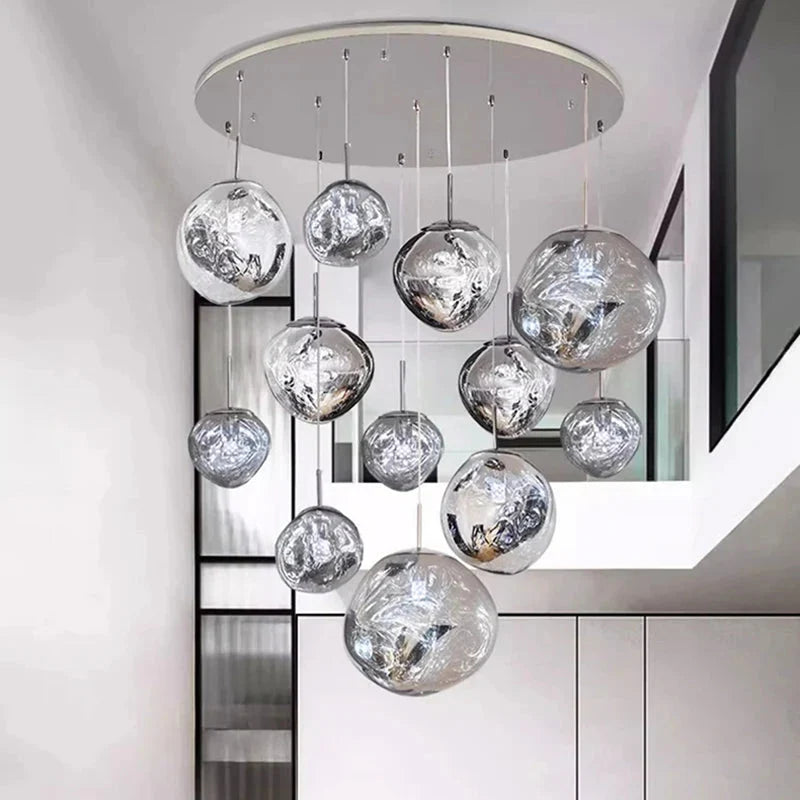 Ruby Contemporary Bubble Pendant Chandelier