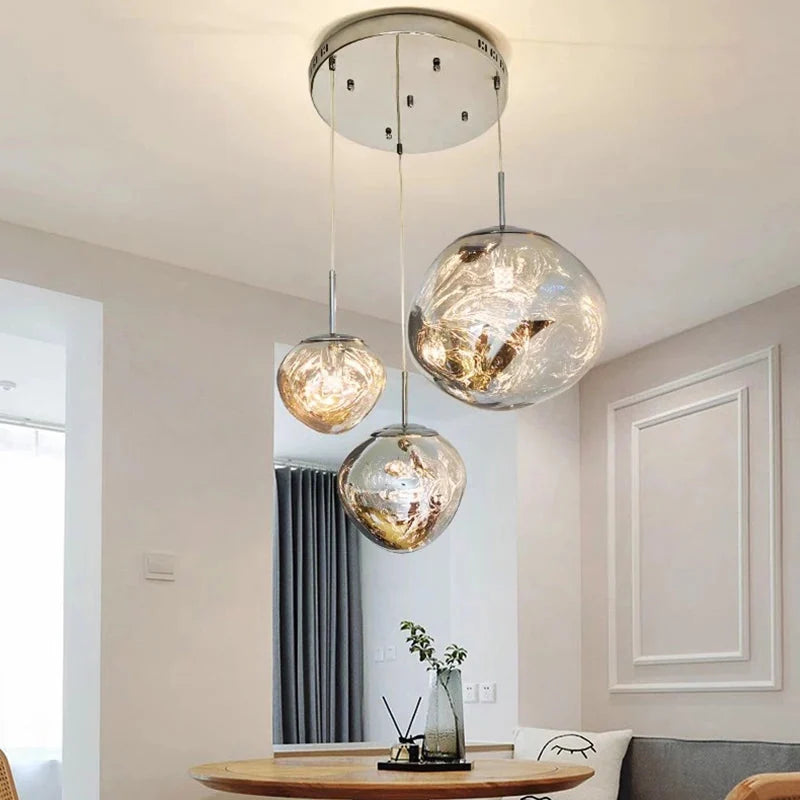 Ruby Contemporary Bubble Pendant Chandelier